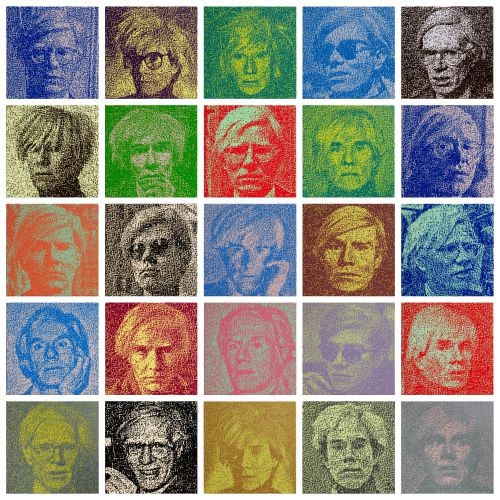 Andy Warhol, 2017, Oil on canvas, each 32x32cm