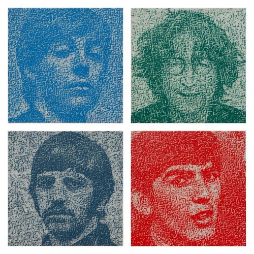 The Beatles, 2017, Oil on canvas, each 32x32cm
