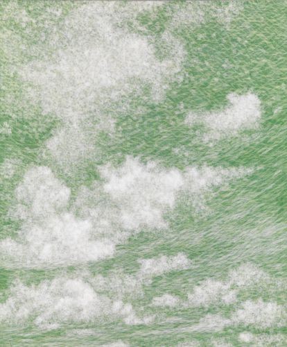 공기와 꿈, 2013, 캔버스에 염색한지한지, 72.7x60.6 cm