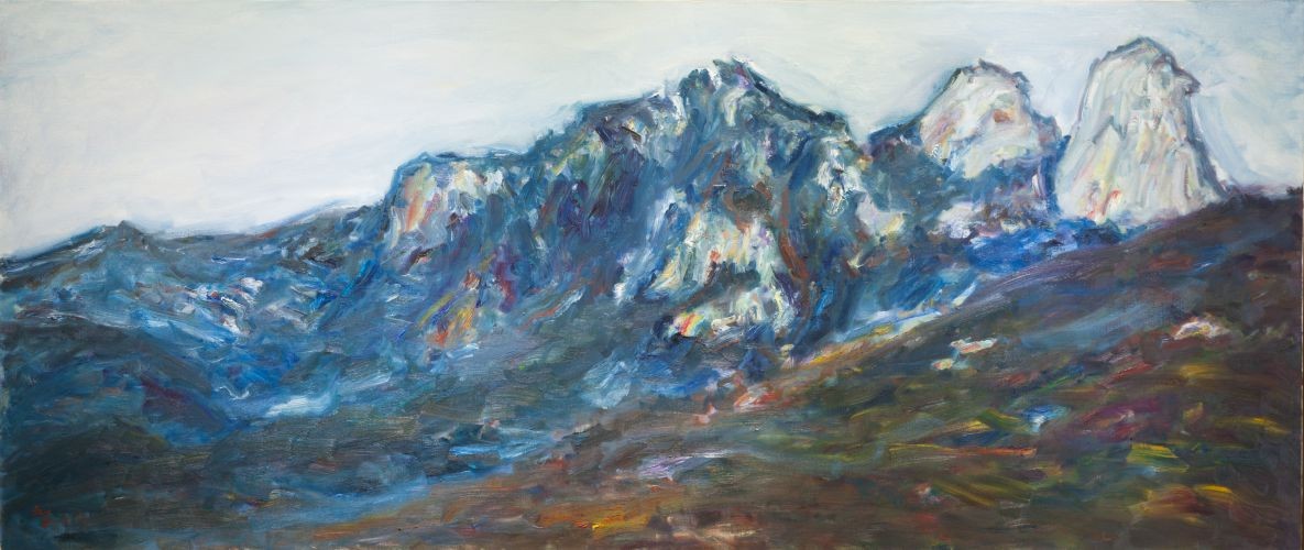 북한산,  2006,  Oil on canvas,  85.5x200㎝