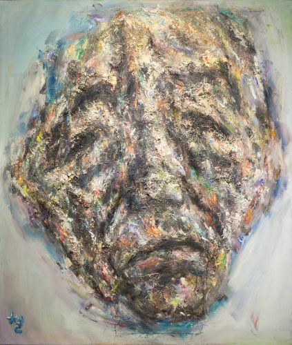 얼굴,  2009,  Oil on canvas,  119.5x 40.5㎝