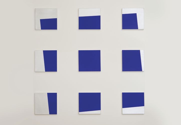 Windows, black and silver,   2014,  Acrylic on panel,  152.4x152.4cm