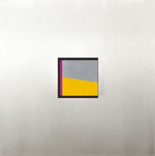 SOLO NO 6,   2011,  Brushed stainless steel,Acrylic, mixed medi ,  37x37x9cm