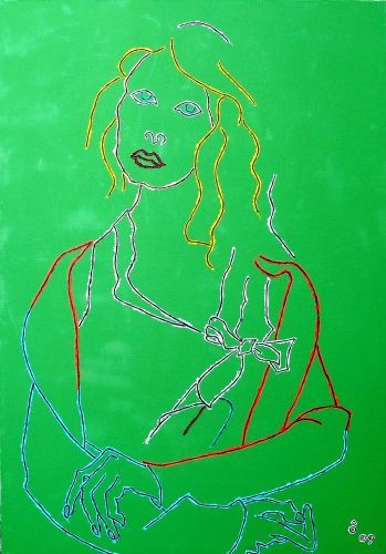 Pose as the Mona Lisa ,  2009,  Oil on canvas, 92x65㎝