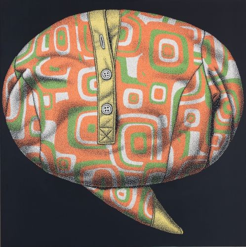 공허한 말풍선,  2011,  acrylic on canvas , 120×120cm